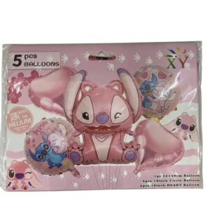 Kit de globos para fiesta STICH ROSA